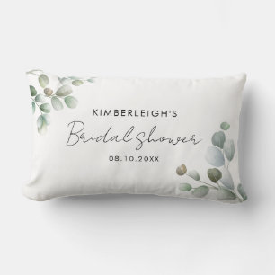 Cojín Lumbar Despedida de soltera con guion de follaje de eucal