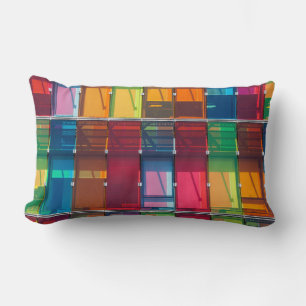 Cojín Lumbar Detalle de edificio comercial multicolor