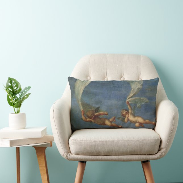 Cojín Lumbar Detalles de ángeles de Adonis liderados por cupido (Silla)