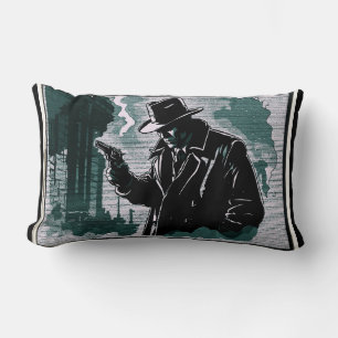Cojín Lumbar Detective Urbano de Ciudad Hostil Estilo Vintage A