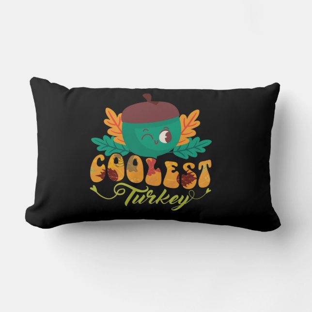 Cojín Lumbar día de acción de gracias de la más genial caída de (Anverso)