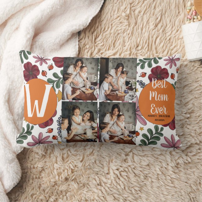 Cojín Lumbar Día de la Madre personalizado, regalo de flores de (Manta)