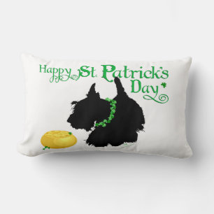 Cojín Lumbar Día de San Patricio Scottish Terrier