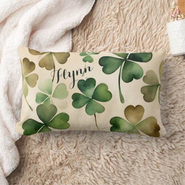Cojín Lumbar Día de Simpatizantes de Shamrock (Manta)