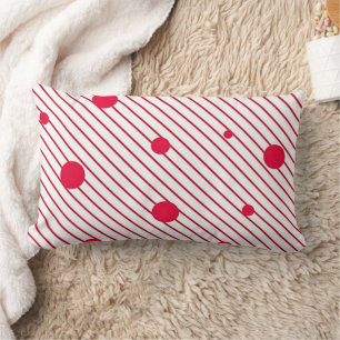 Cojín Lumbar Día festivo. Lumbar rojo divertido/almohada de ace