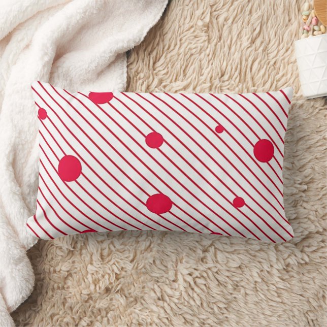 Cojín Lumbar Día festivo. Lumbar rojo divertido/almohada de ace (Manta)