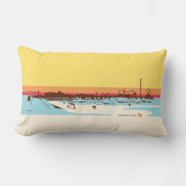 Cojín Lumbar Días de Surf - Isla Galveston, Pier de Placer