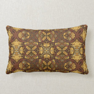 Cojín Lumbar Dientes de cobre amarillo y de cobre de Steampunk