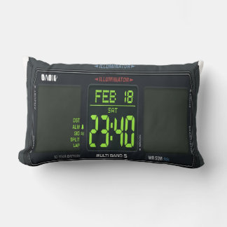 Cojín Lumbar  Digital Watch Face Lumbar Pillow