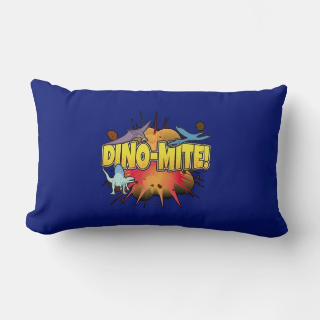 Cojín Lumbar Dinosaurio Lover Dinamita Dino-mite Pun (Anverso)