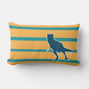 Cojín Lumbar Dinosaurio T-rex azul personalizado