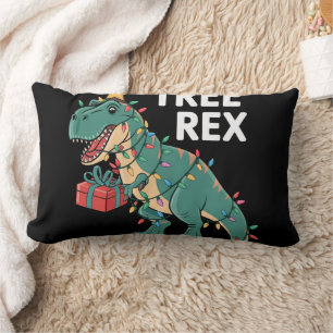 Cojín Lumbar Dinosaurios Árbol de Navidad Rex Pajamas Luces de