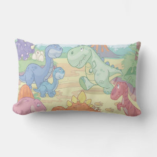 Cojín Lumbar Dinosaurios Personalizados/Cojín decorativo de alg