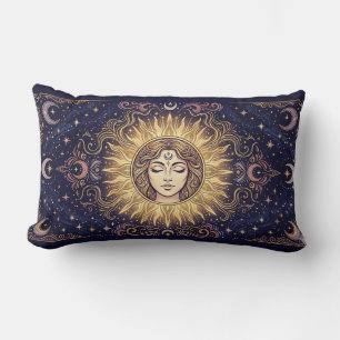 Cojín Lumbar Diosa del Sol y Tarot de Luna Creciente
