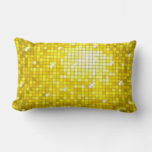 Cojín Lumbar Disco Azulejos de tiro amarillo