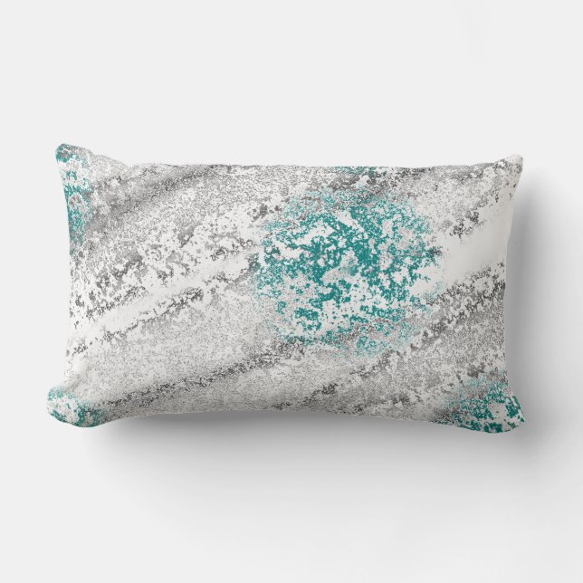 Cojín Lumbar Diseñador temático de la playa del Aquamarine (Anverso)