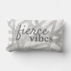 Cojín Lumbar diseño abstracto de vibraciones grises y blancas