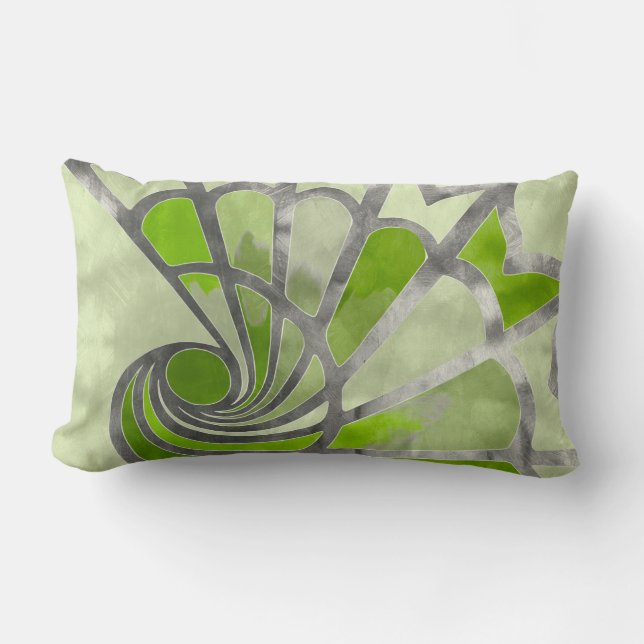 Cojín Lumbar Diseño abstracto, pintura moderna, formas espirale (Anverso)