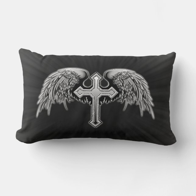 Cojín Lumbar Diseño cruzado con alas del ángel de guarda (Anverso)