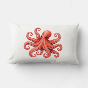 Cojín Lumbar Diseño de animal marino de pulpo del océano