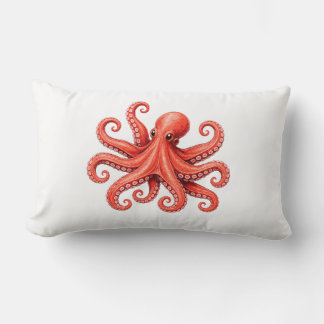 Cojín Lumbar Diseño de animal marino de pulpo del océano