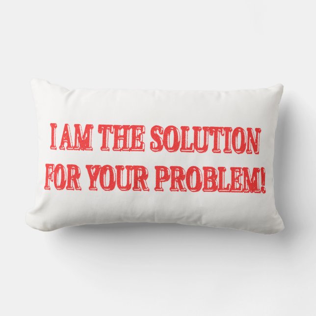 Cojín Lumbar Diseño de artesanías "SOY LA SOLUCIÓN" Comprar (Anverso)