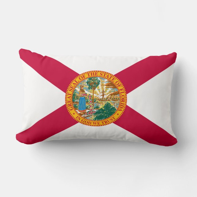 Cojín Lumbar Diseño de bandera del estado de Florida (Anverso)