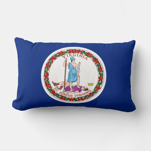 Cojín Lumbar Diseño de bandera del estado de Virginia (Anverso)