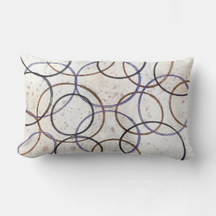 Cojín Lumbar diseño de círculos de arte de acuarela abstracto m
