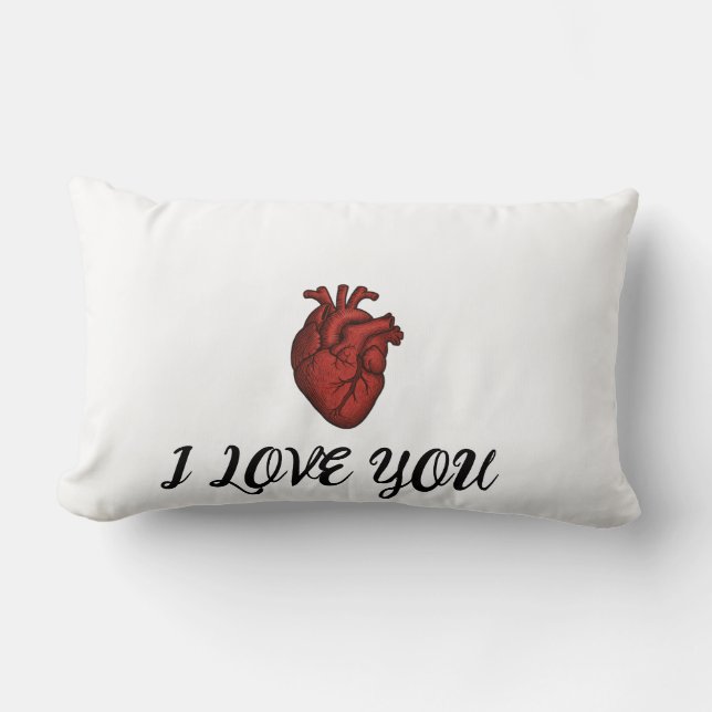 Cojín Lumbar Diseño de Corazón Anatómico “TE QUIERO” (Anverso)