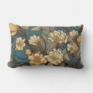 Cojín Lumbar Diseño de estilo Art Nouveau floral Art Deco