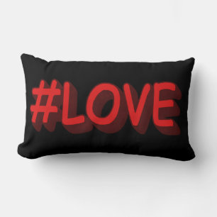 Cojín Lumbar Diseño de expresiones personalizadas "#LOVE". ¡Haz