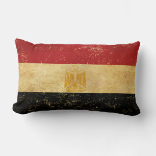 Cojín Lumbar Diseño de grunge de la bandera egipcia
