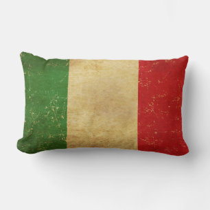 Cojín Lumbar Diseño de Grunge de la bandera italiana
