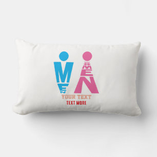 Cojín Lumbar Diseño de icono de tipografía para hombres y mujer