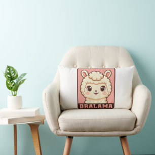 Cojín Lumbar Diseño de ilustración de llama linda