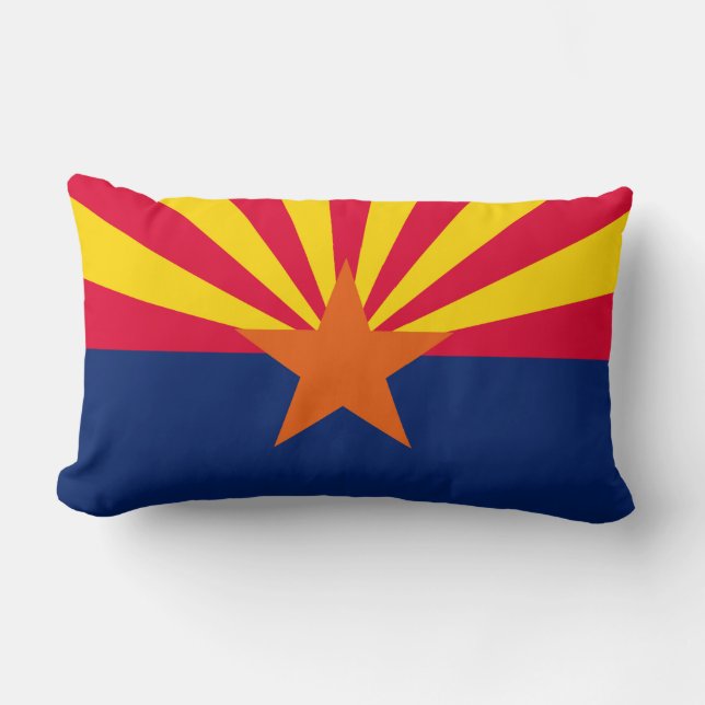 Cojín Lumbar Diseño de la bandera del estado de Arizona (Anverso)