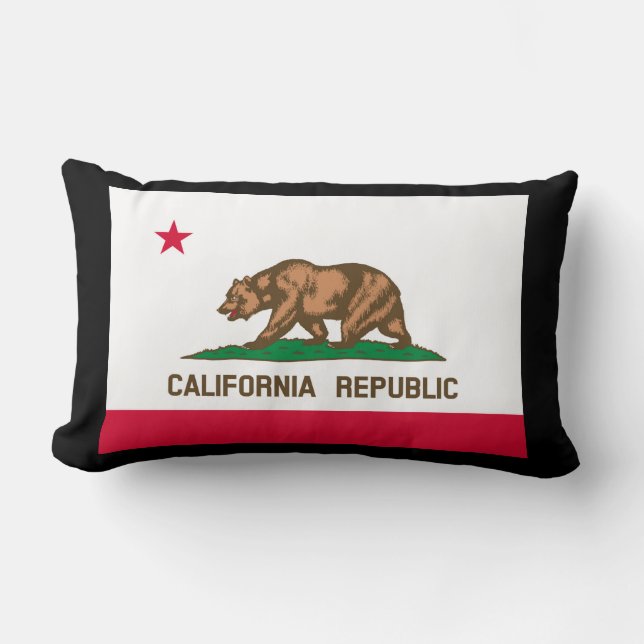 Cojín Lumbar Diseño de la bandera del estado de California (Anverso)