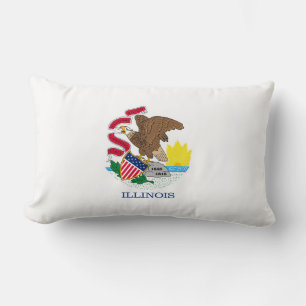 Cojín Lumbar Diseño de la bandera del estado de Illinois