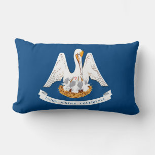 Cojín Lumbar Diseño de la bandera del estado de Louisiana