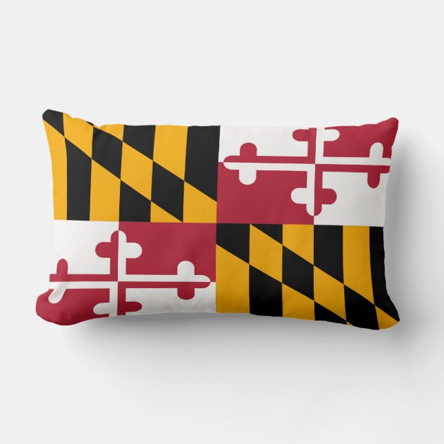 Cojín Lumbar Diseño de la bandera del estado de Maryland (Anverso)
