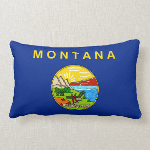 Cojín Lumbar Diseño de la bandera del estado de Montana