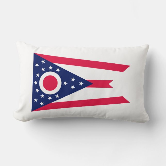 Cojín Lumbar Diseño de la bandera del estado de Ohio (Anverso)