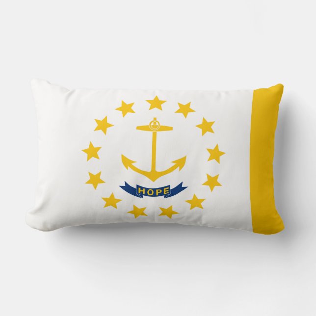 Cojín Lumbar Diseño de la bandera del estado de Rhode Island (Anverso)