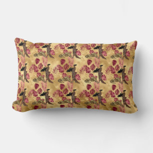 Cojín Lumbar Diseño de la serie Burgundy y Gold Leopard 4