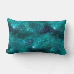 Cojín Lumbar Diseño de la serie Galaxia Verde Azulado 8