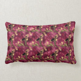 Cojín Lumbar Diseño de la serie Leopardo Burgundy y Gold 10