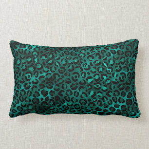 Cojín Lumbar Diseño de la serie Leopardo Teal y Gold 5