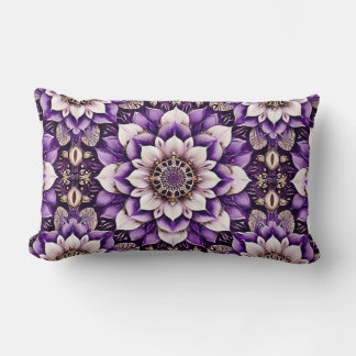 Cojín Lumbar Diseño de Mandala Floral Ornamentado