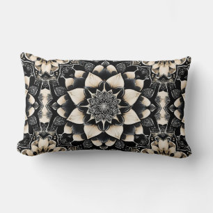 Cojín Lumbar Diseño de Mandala Floral Ornamentado